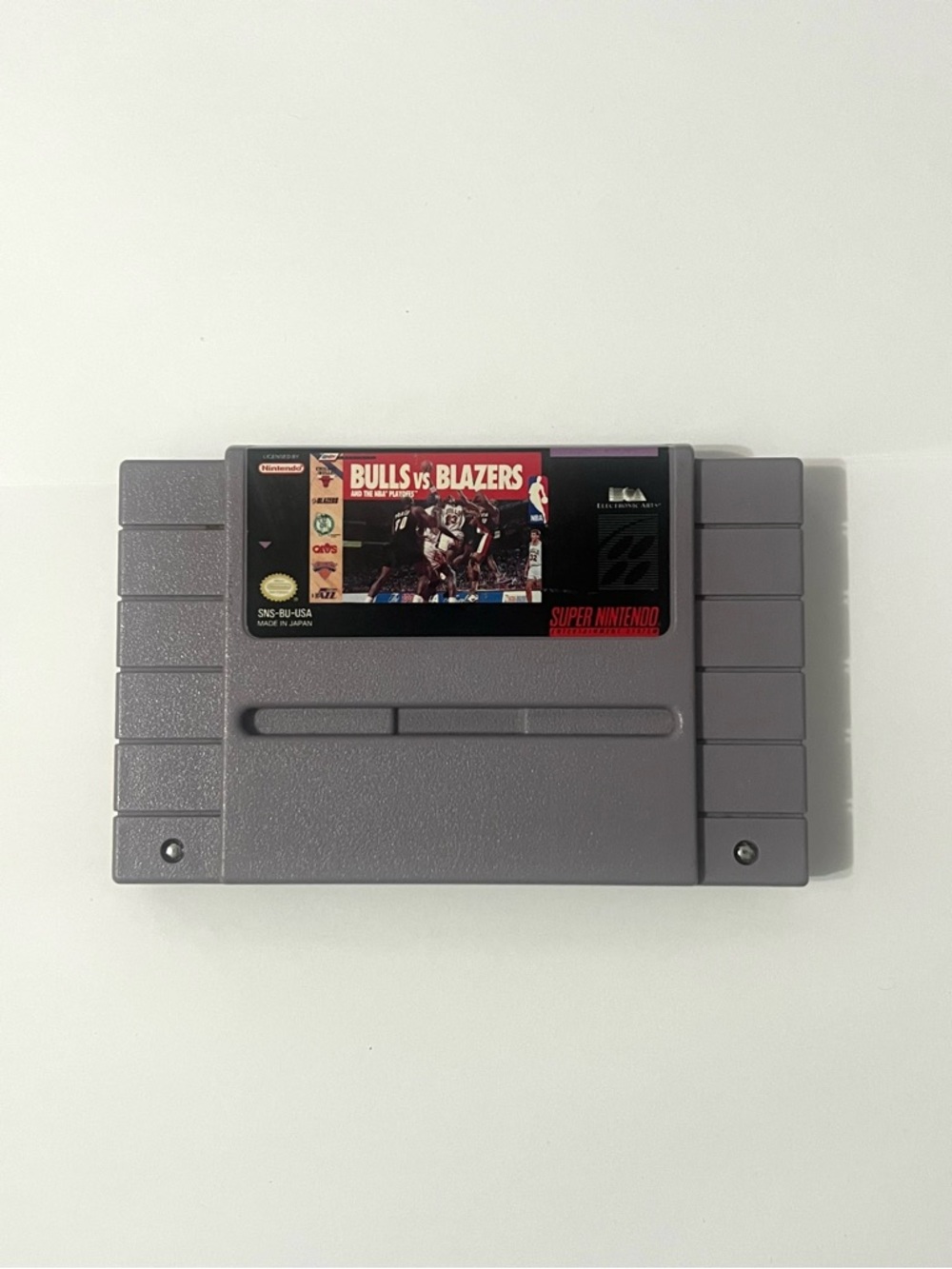 Bulls VS Blazers and the NBA Playoffs (Super Nintendo SNES, 1992) - Tested